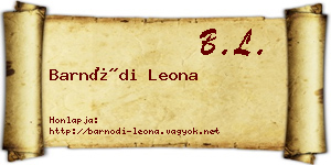 Barnódi Leona névjegykártya